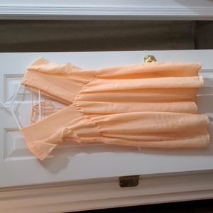 Peach Altar'd State Babydoll Dress